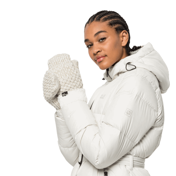 Kış Inci Highloft örgü Mitten Kadın Jack Wolfskin Sıcak