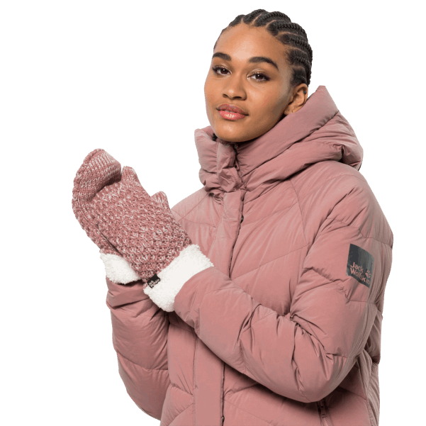 Afterglow Highloft örgü Mitten Kadın En Iyi Jack Wolfskin