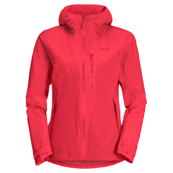 Lale Kırmızı Koleksiyonu Jack Wolfskin Kadın Yürüyüş Ceketi