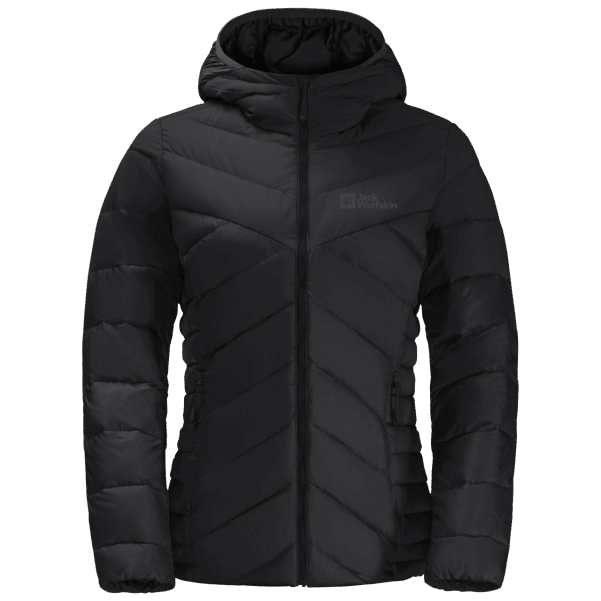 Siyah Kadın Tundra Aşağı Kapüşonlu Sıcak Jack Wolfskin