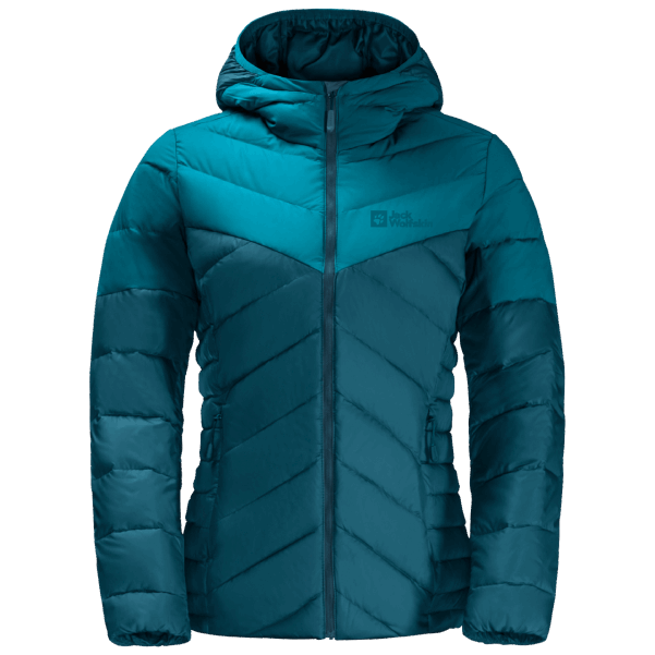 Kapüşonlu Jack Wolfskin Mavi Mercan Aşağı En Iyi Kadın Tundra