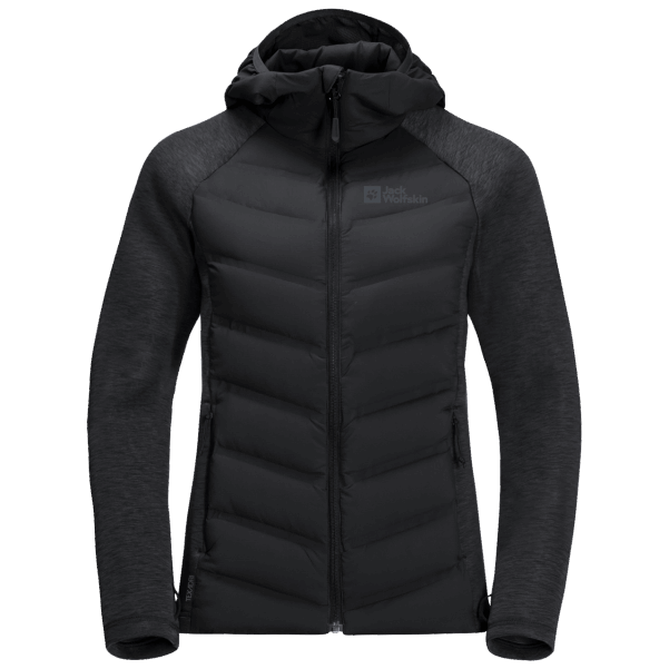 Jack Wolfskin Koleksiyonu Kadın Tasman Tüyü Hibrit Siyah