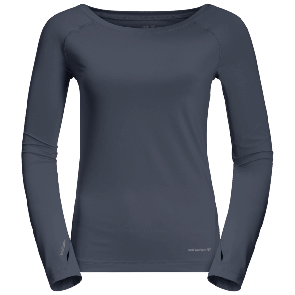 Ombre Mavisi Orijinal Jack Wolfskin Kadın Tasman Uzun Kollu