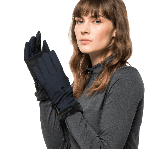 Kadın Stormlock Highloft Eldiven Koleksiyonları Gece Mavisi Jack Wolfskin