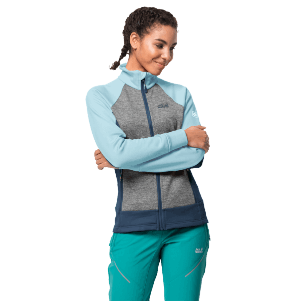 Moda Buzlu Mavi Jack Wolfskin Kadın Gökyüzü Tepe Ceketi