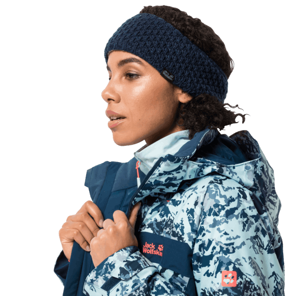 Gece Mavisi Kadın Highloft örgü Saç Bandı Koleksiyonu Jack Wolfskin
