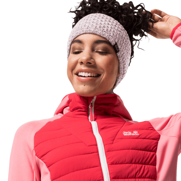 Koleksiyonlar Kadın Highloft örgü Saç Bandı Jack Wolfskin Menekşe Inci