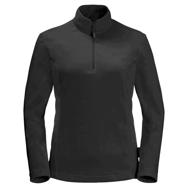 Best Jack Wolfskin Kadın Taunus çeyrek Fermuarlı Kazak Siyah