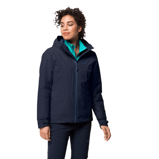 Jack Wolfskin Kadın Argon Storm Ceket Gece Mavisi Moda