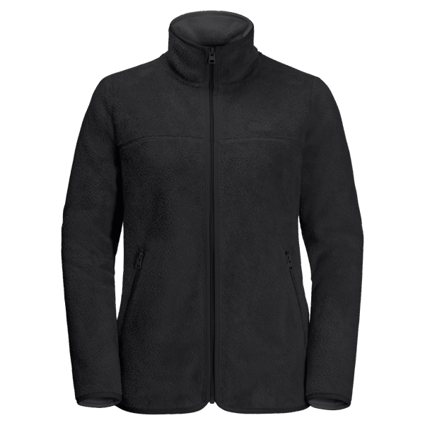 Siyah Kadın Soğuk Yürüyüş Ceketi Moda Jack Wolfskin