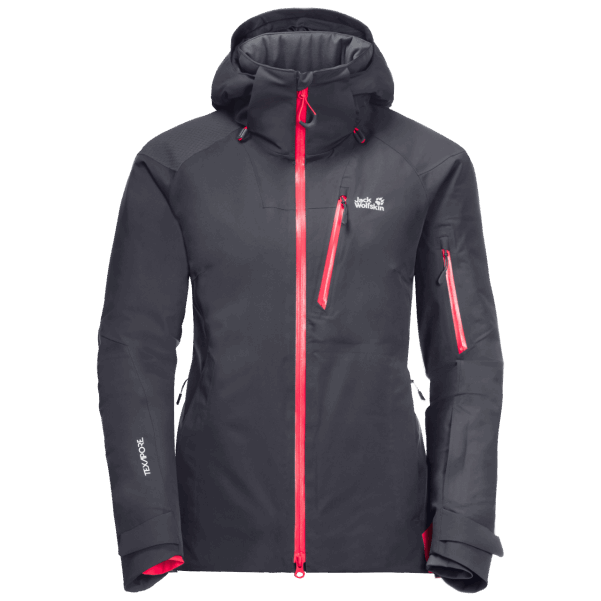 Kadın Kar Zirvesi Ceket Koleksiyonları Jack Wolfskin Abanoz