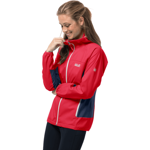 Kadın Kartal Tepe Ii Softshell Sıcak Jack Wolfskin Lale Kırmızı