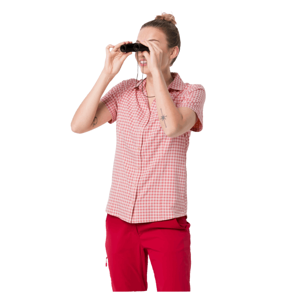 Kadın Kepler Gömlek Jack Wolfskin Orijinal Allık Pembe çekler