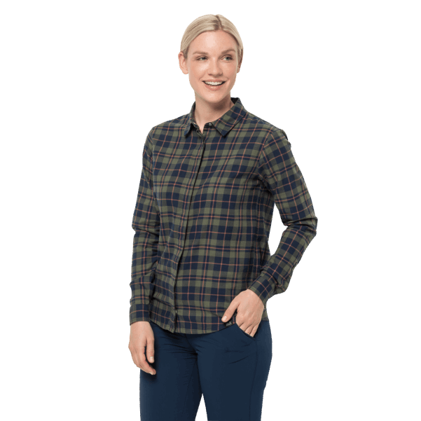 Kadın Carson Gömlek New Jack Wolfskin Gece Mavisi Kareli