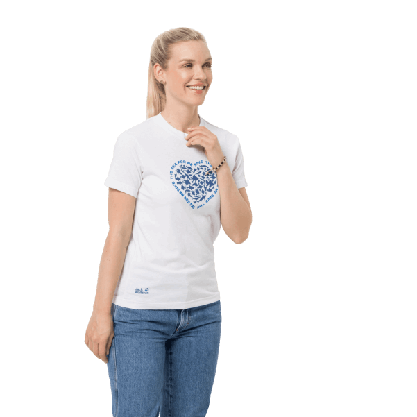 Beyaz Acele Moda Jack Wolfskin Kadın Deniz Zemin T