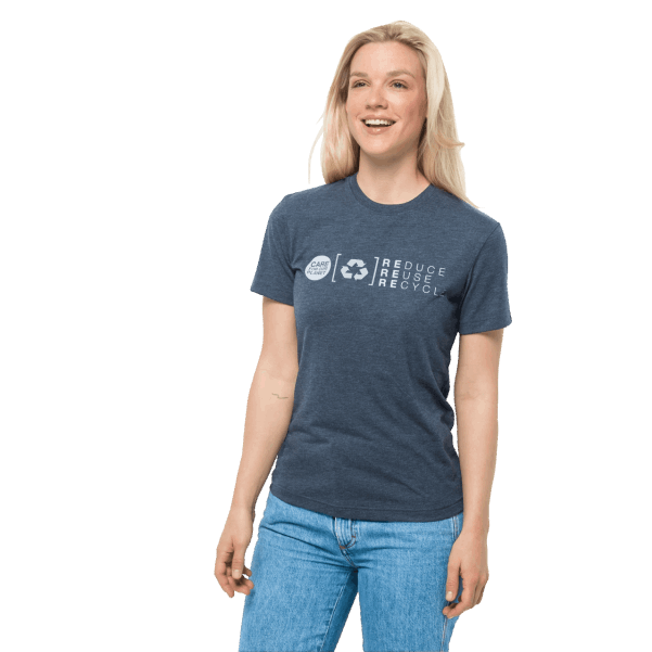 Koyu Kayrak Markalar Jack Wolfskin Kadın Doğa Kabartma T