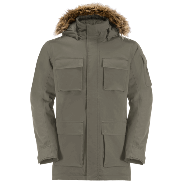 Glacier Canyon Parka Tozlu Zeytin Sıcak Jack Wolfskin