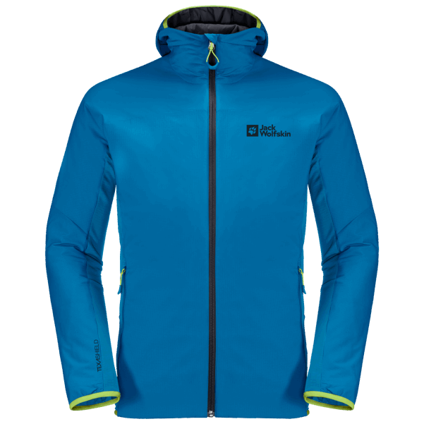 Erkek Alpspitze Yalıtımlı Kapüşonlu Mavi Pacific Jack Wolfskin Moda