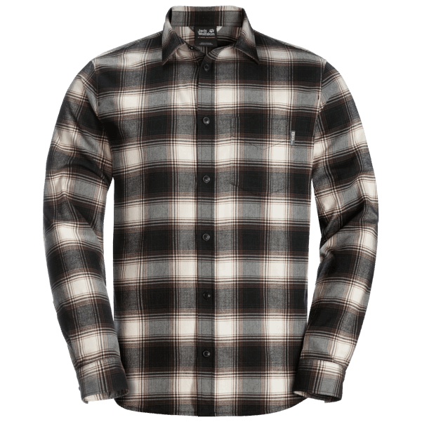 Yeni Jack Wolfskin Erkek Arazi Gömleği Koyu Meşe Kareli