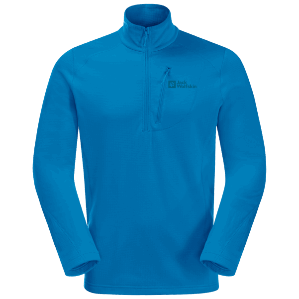 Jack Wolfskin Erkek Kolbenberg Yarım Fermuarlı Kökenleri Mavi Pasifik