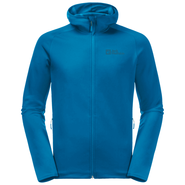 Mavi Pasifik Orijinal Jack Wolfskin Erkek Baiselberg Kapüşonlu Tam Fermuarlı