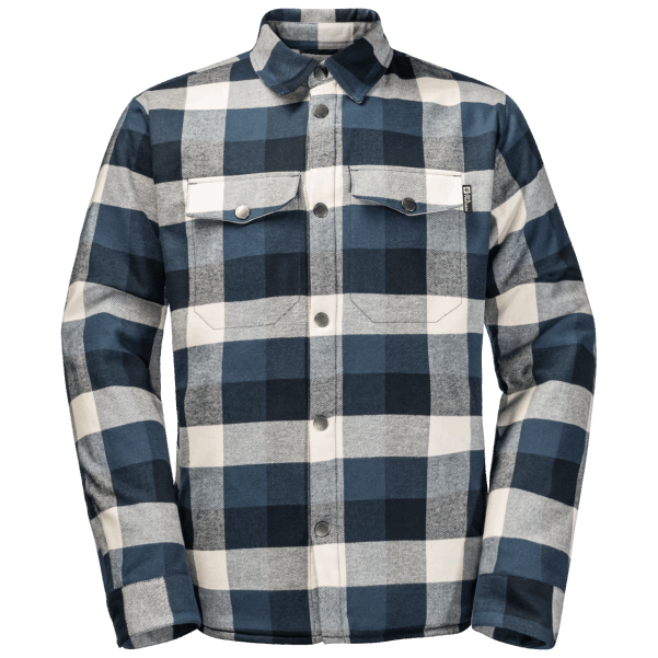 Origins Thunder Blue Checks Jack Wolfskin Erkek Felsenweg Yalıtımlı Gömlek