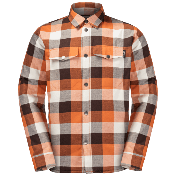 Marka Turuncu Sonbahar çekleri Erkek Felsenweg Yalıtımlı Gömlek Jack Wolfskin