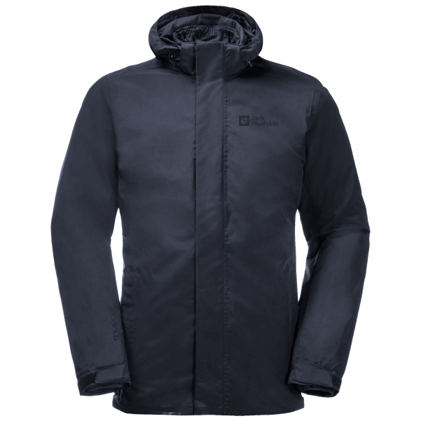 Jack Wolfskin Erkek Bergland 3in1 Ceket Yeni Gece Mavisi