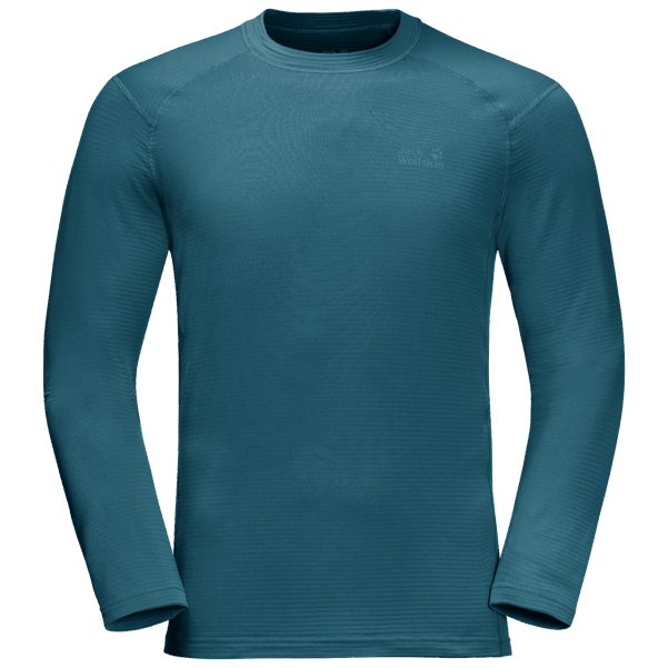 Erkek Sonsuz Uzun Kollu Mavi Mercan Markaları Jack Wolfskin