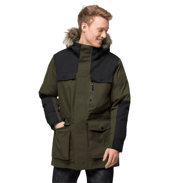 Erkek Glacier Bay Parka Bonsai Yeşil Jack Wolfskin Moda