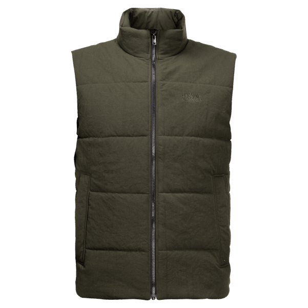 Marka Erkek Beyaz Frost Yelek Jack Wolfskin Bonsai Yeşil