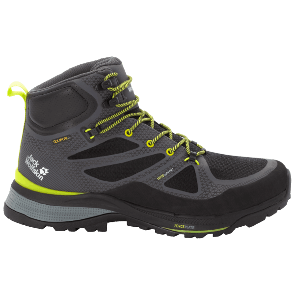 Sıcak Koyu Grey-lime Jack Wolfskin Erkek Force Forvet Texapore Mid