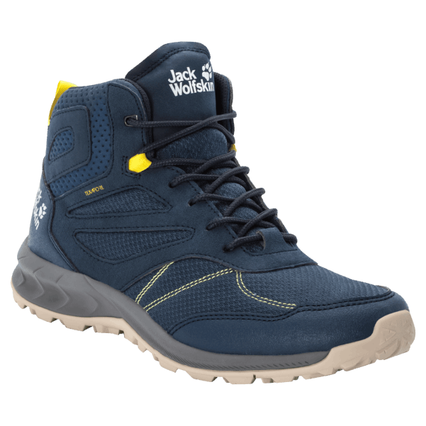 Erkek Ormanlık Texapore Orta Kökenli Jack Wolfskin Koyu Mavi-lime